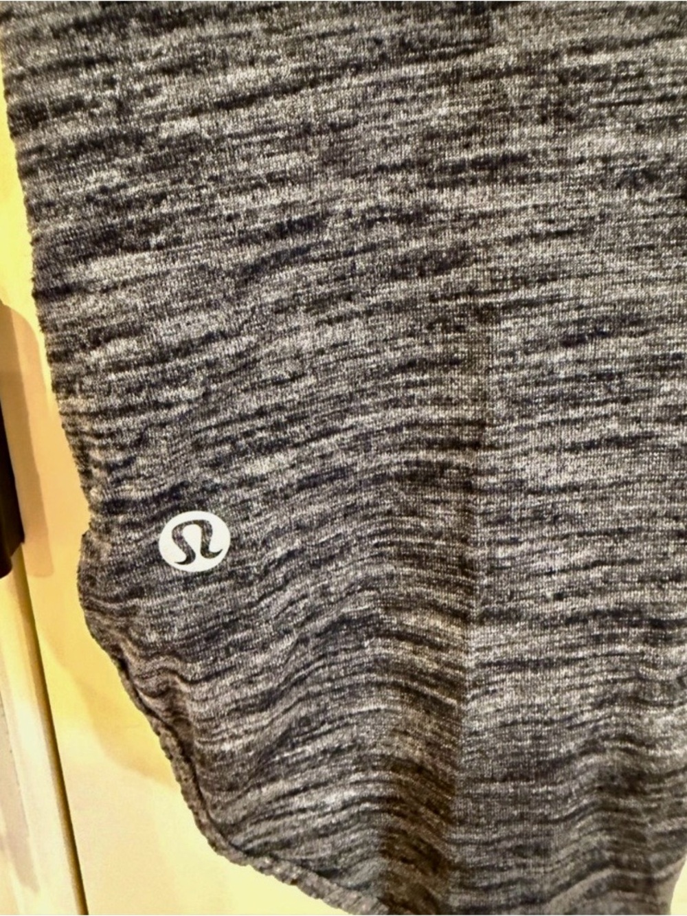 lululemon athletica Heathered Charcoal black Tank Top